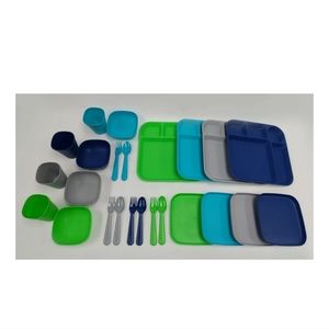 Your Zone 24 Piece Plastic Dinnerware Set for Kids with 4 each. NWT